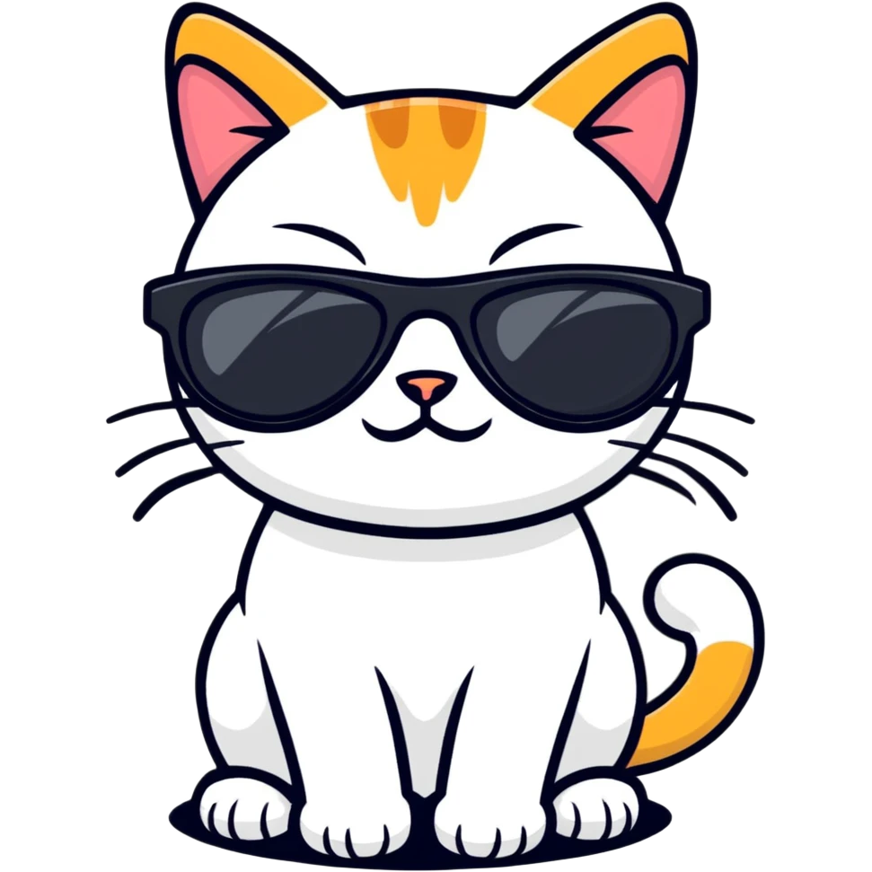 Cat with sunglasses emoji