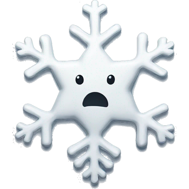 Melting snowflake emoji
