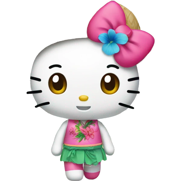 Hello kitty in Hawaii  emoji