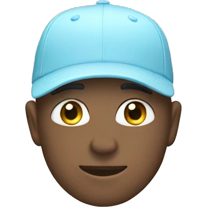 pastel blue baseball cap emoji