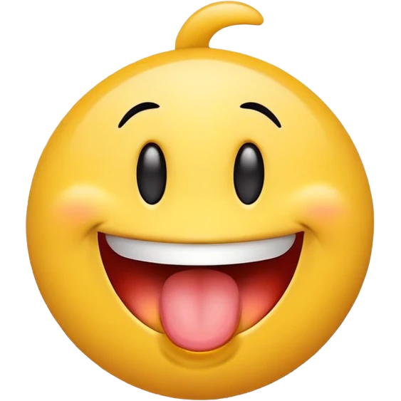 smiley face with wide, off-center eyes, tongue-out, goofy and playful, clumsy vibe emoji