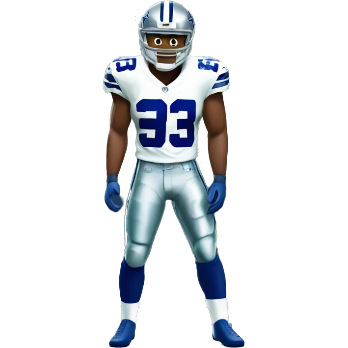 NFL football player, Dallas cowboys, in the end zone  emoji