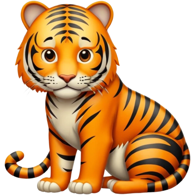 Tigre adulto feroz en la cima  emoji