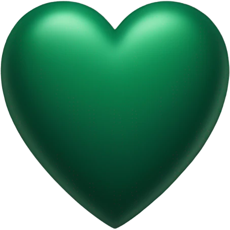 Dark green heart emoji