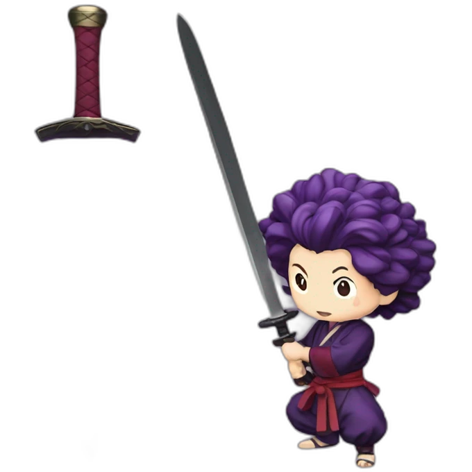 Tanjiro Kamado with Eggplant Sword emoji