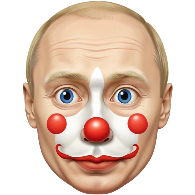 Putin with a clown nose emoji