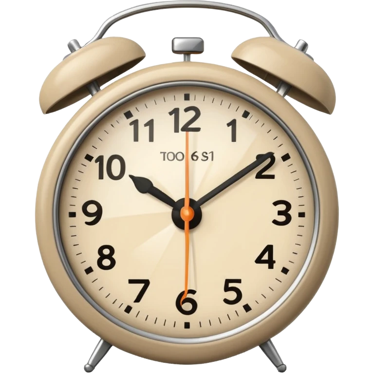 alarm oclock aesthetic and ios.18.1 and to show six in the morning color beige emoji