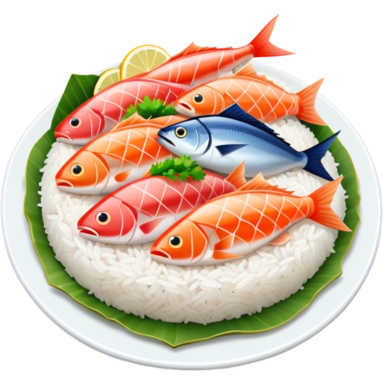 Sashimi over rice emoji