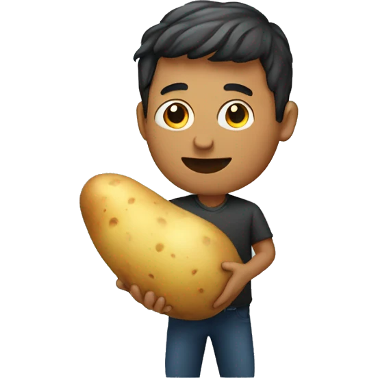 man holding potato emoji