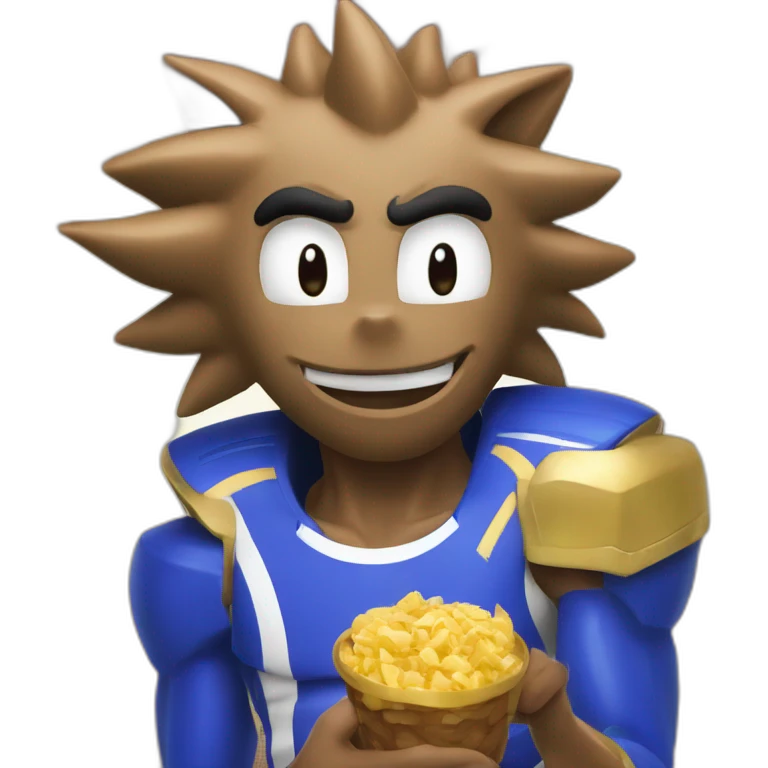 Sonic qui mange des pâtes emoji