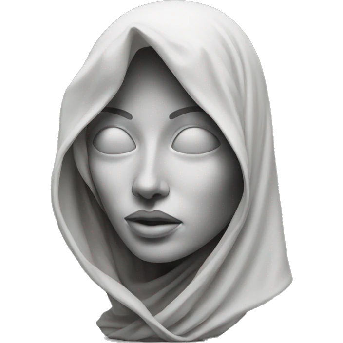 Veiled woman sculpture emoji