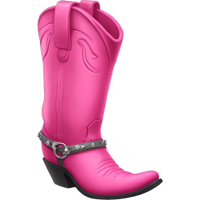 pink cowboy boot emoji
