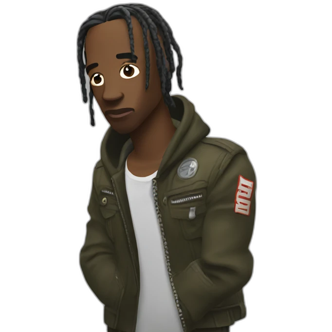 Travis Scott play Fortnite emoji