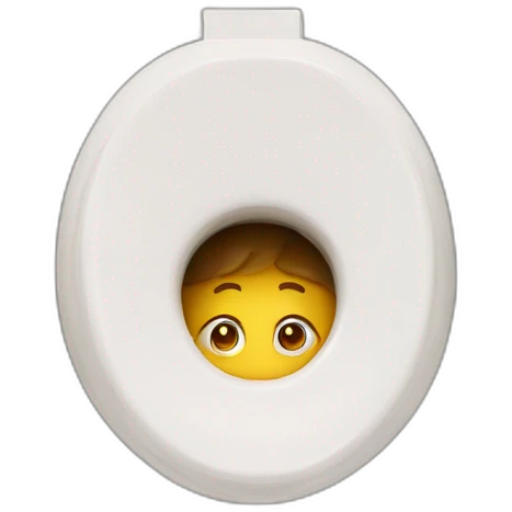 head inside a toilet bowl emoji