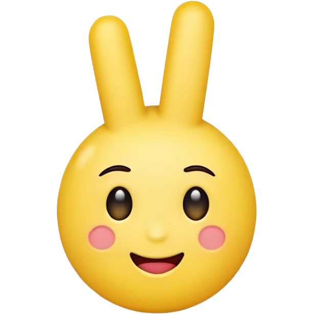 Make a regular blushed yellow emoji but with the middle finger  emoji