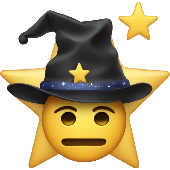 Star with a hat emoji