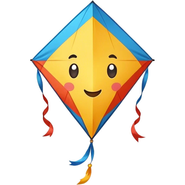 It's a kite shaped mascot emoji