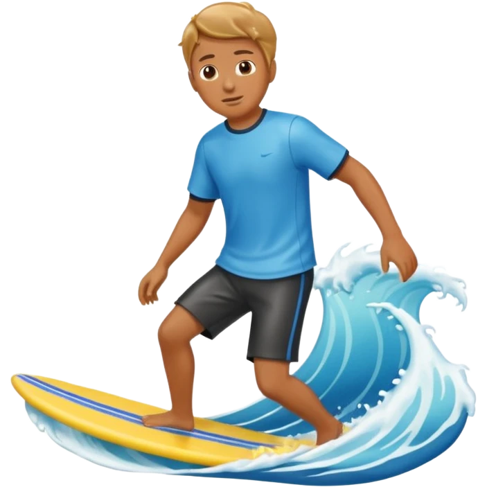  walking on a wave emoji