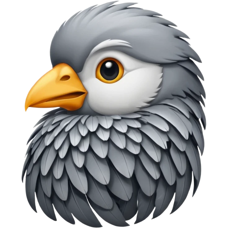 bird in grey different style  emoji