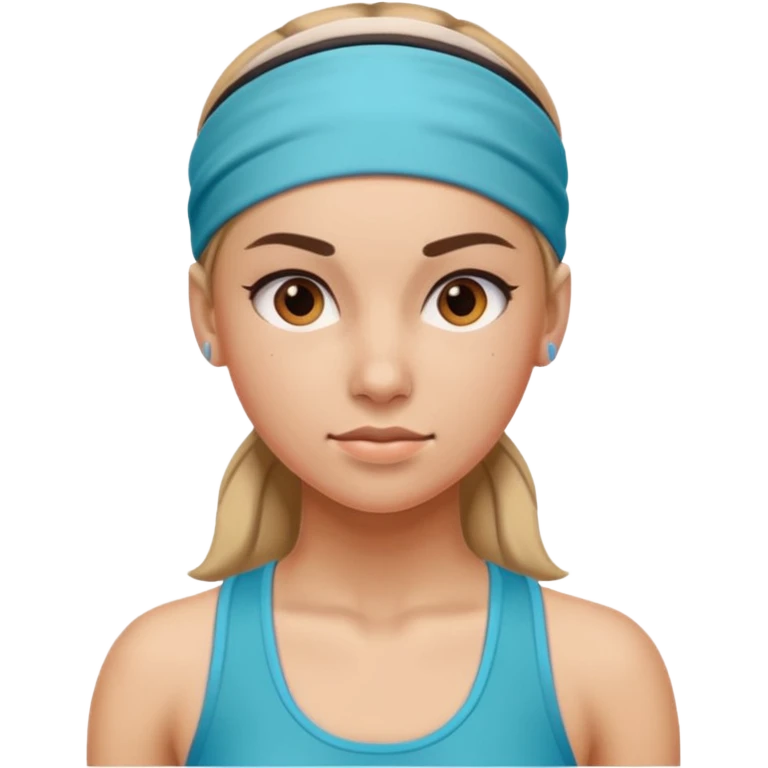 sportive woman with headband

 emoji