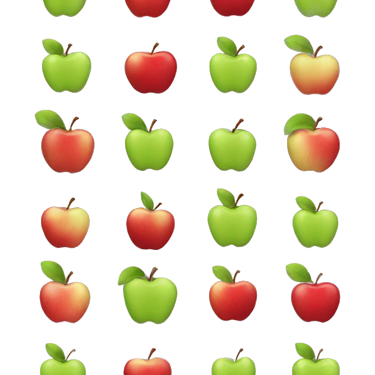 An apple aet an apple emoji