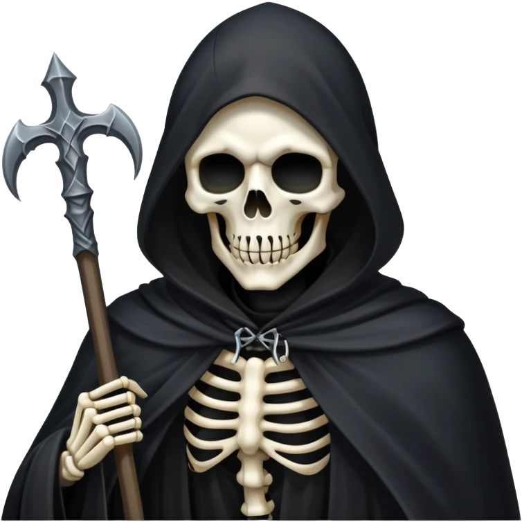 Realistically scary Grim Reaper emoji