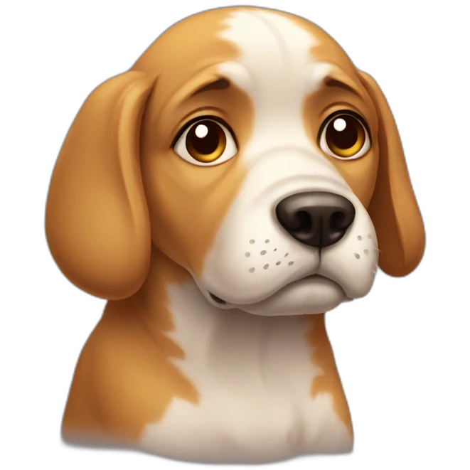 sad dog emoji