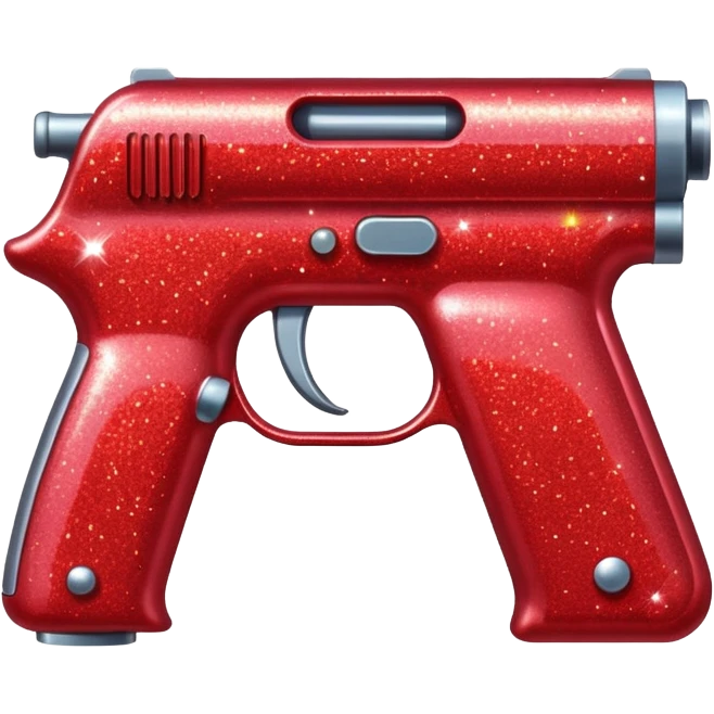 red glitter gun emoji
