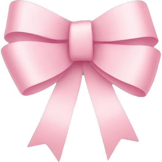 light pink ribbon bow emoji