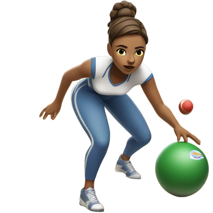 Lady lawn bowler emoji