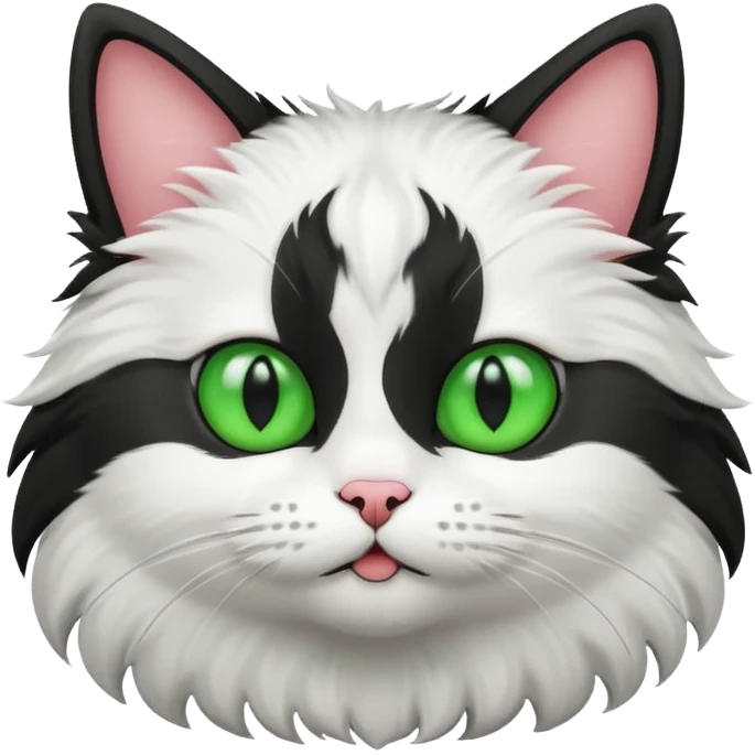 A bicolor cat emoji emoji