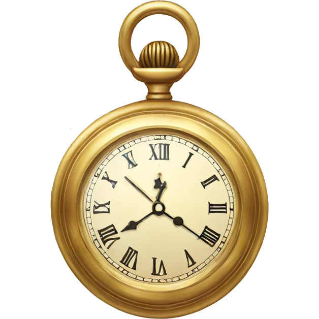 Golden pocket watch emoji