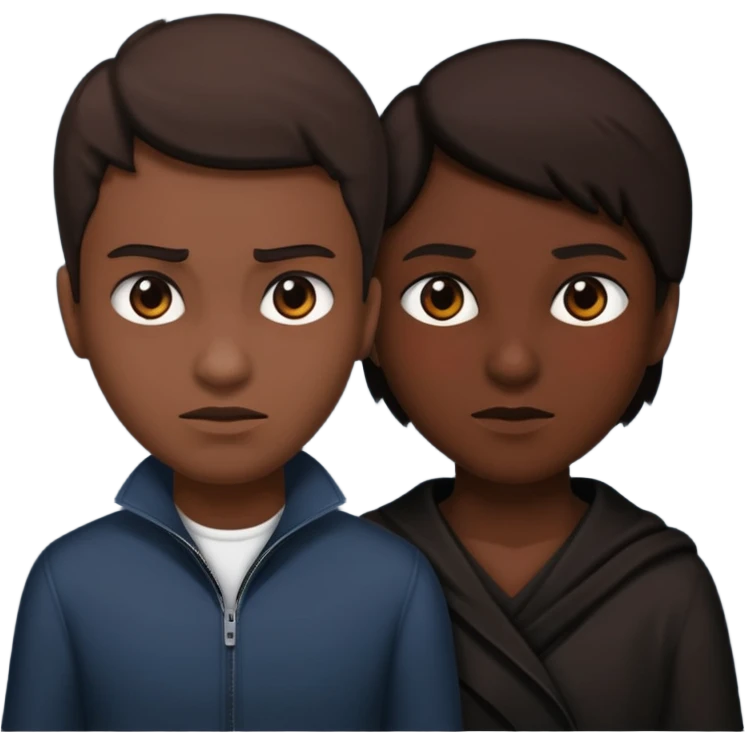 a situation in which someone pushes another person behind one's back emoji