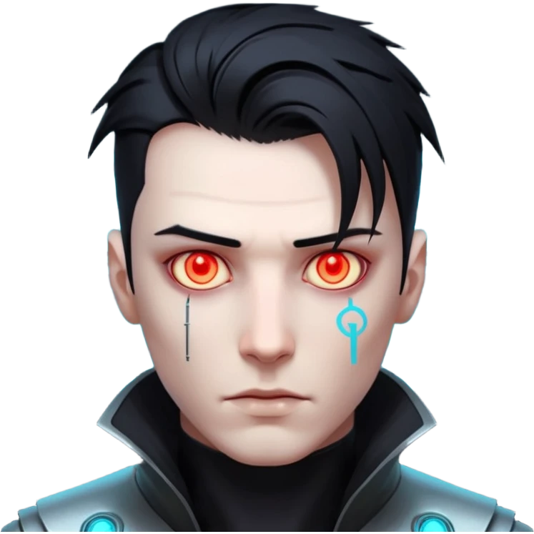 Cyberpunk man head emoji