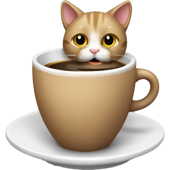 Cat drinking coffee  emoji