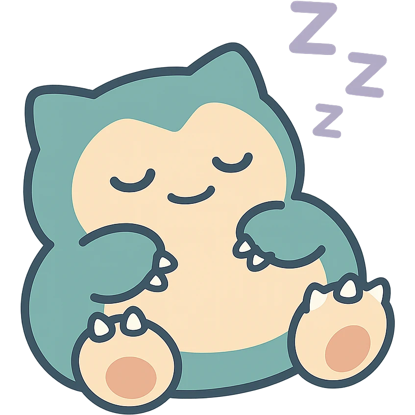 Snorlax sleeping chibi style emoji emoji