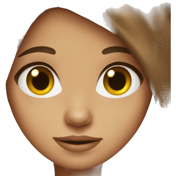 Brown hair girl emoji