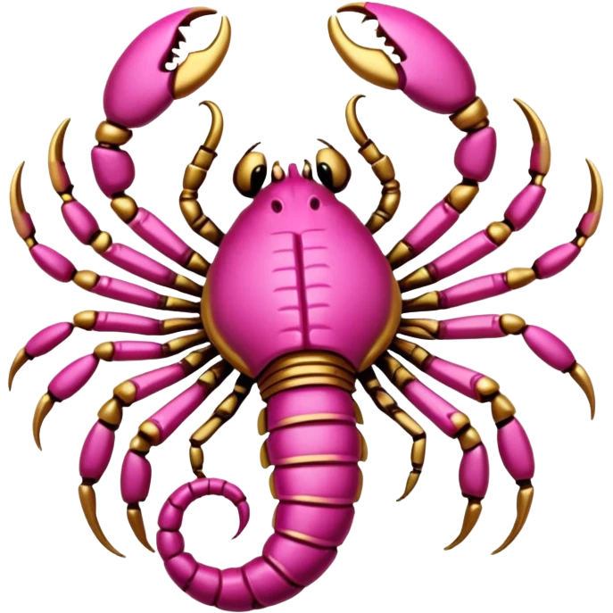 Pink and gold Scorpio  emoji