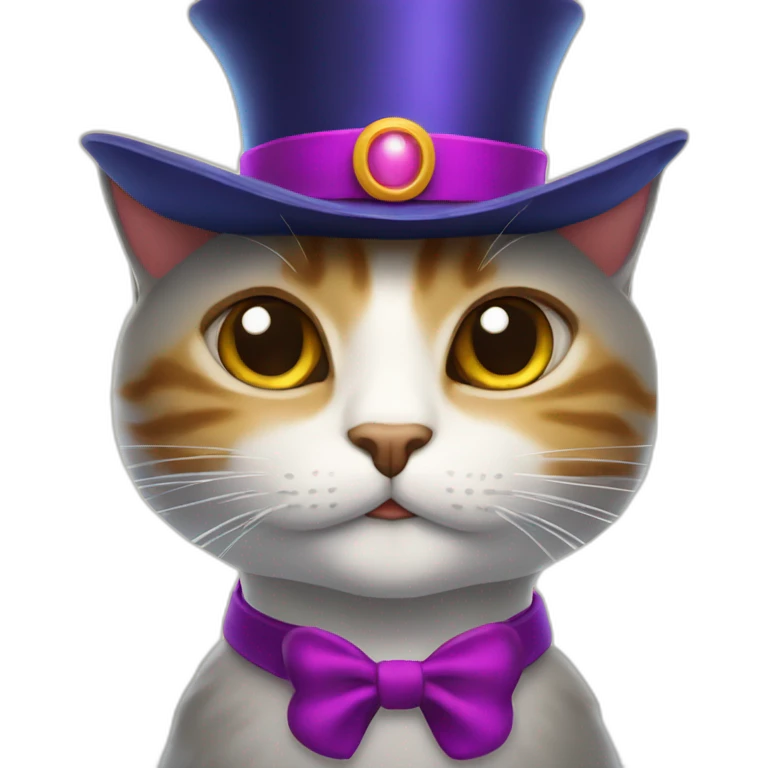 gato com chapéu de mágico emoji