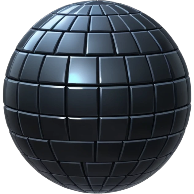 Big black disco ball emoji