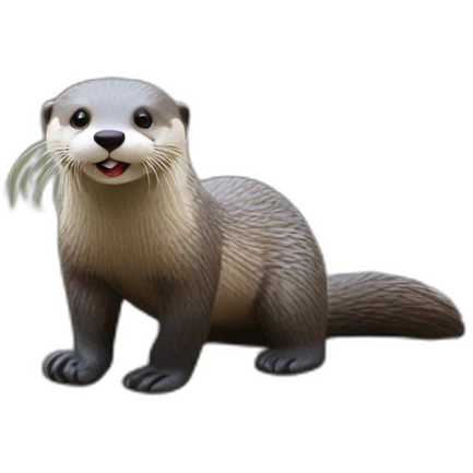 Loutre sur loup emoji