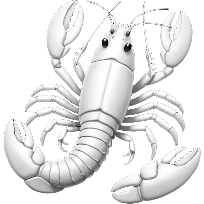 White and black white lobster  emoji