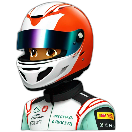 Lewis Hamilton with helmet emoji