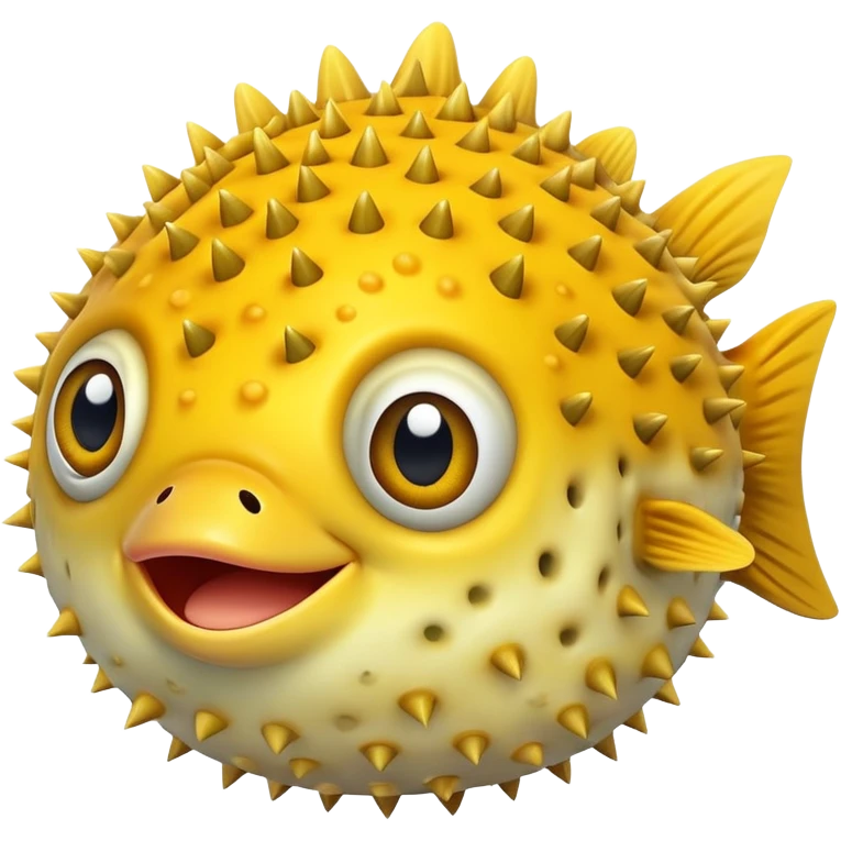 Happy pufferfish emoji