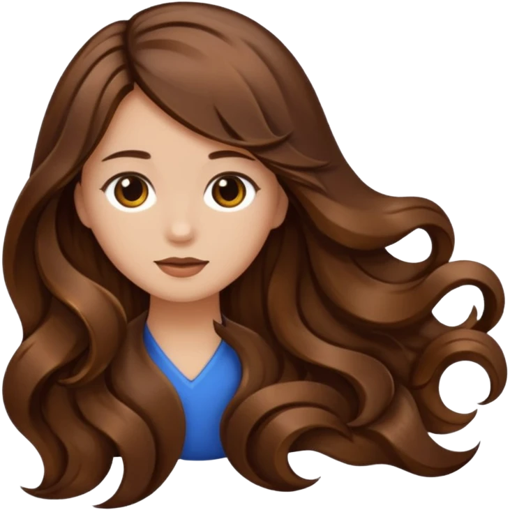 a strand of brown hair emoji