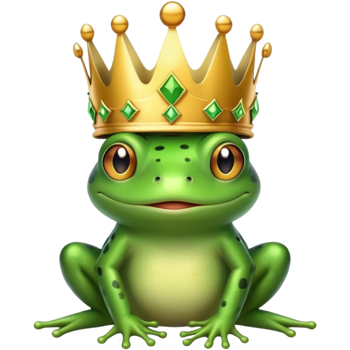 frog with a crown emoji