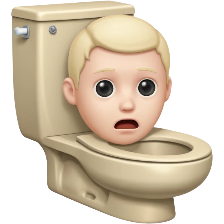 Toilet with head popping out of it emoji