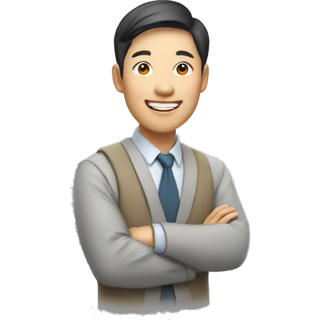 happy asian teacher emoji