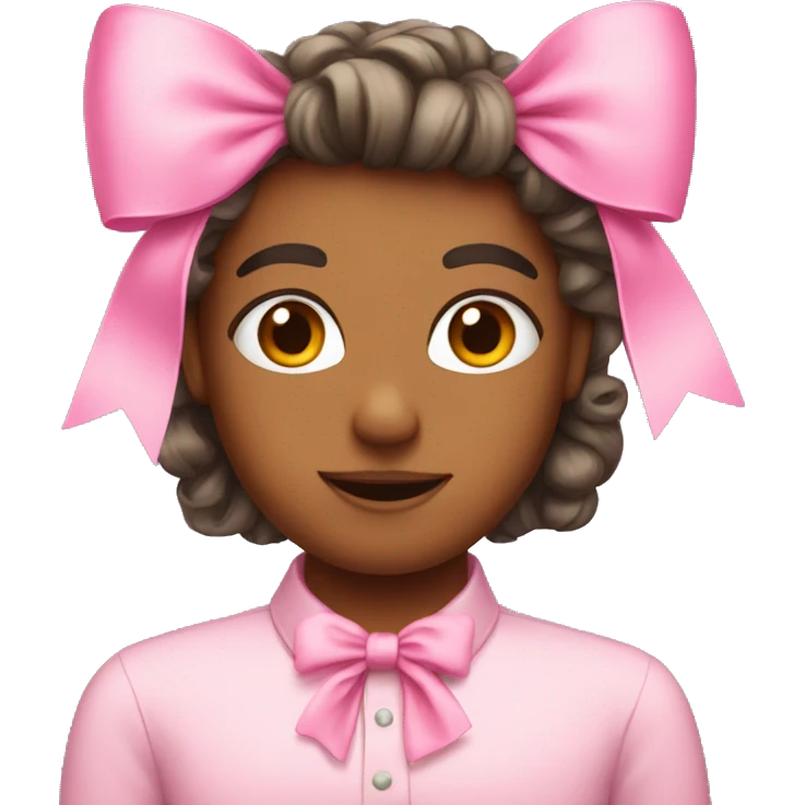 one pink bow emoji