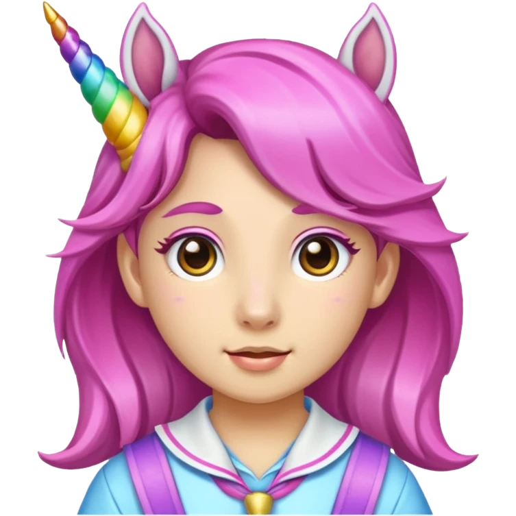 unicorn face scout girl emoji